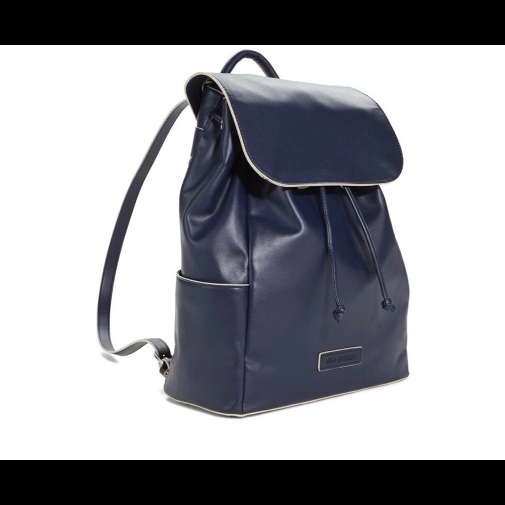 Vera Bradley Navy Soft Vegan Leather Backpack